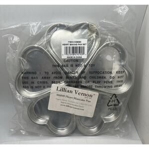 4” Hearts 5 Cupcake Brownie Muffin Pan - Valentines Romance